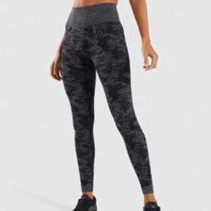 NWT Gymshark Seamless Black Camo Leggings